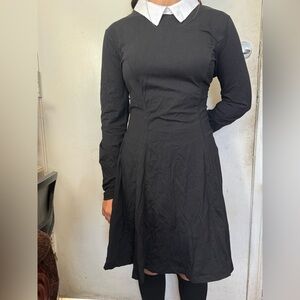 Elegant Black Long Sleeve Dress